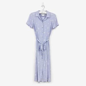 L’Academie The Maxi Shirt Dress Small Lavender Purple Daisy Boho Summer Revolve